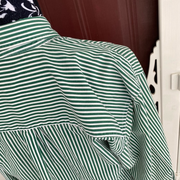 Separate Issue Women’s Striped Pleated Long Sleeve Button Up Shirt Size 10 - Picture 11 of 16
